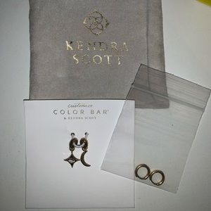 Kendra Scott huggie hoop earrings and charm set